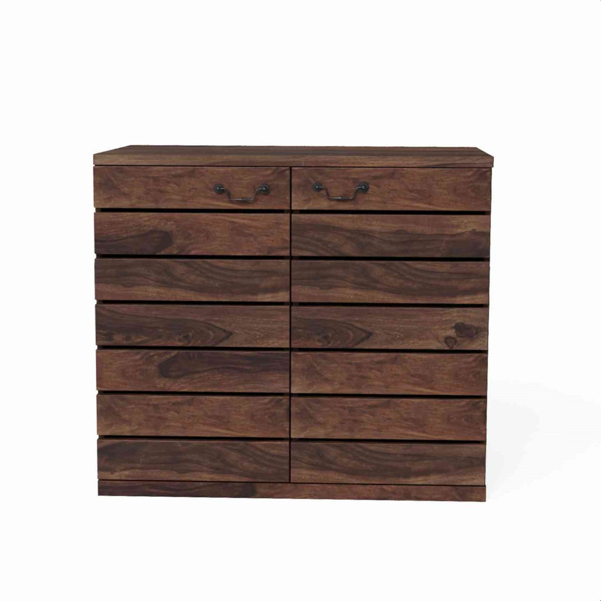 Feelinn Solid Sheesham Wood Bar Cabinet (Walnut Finish)