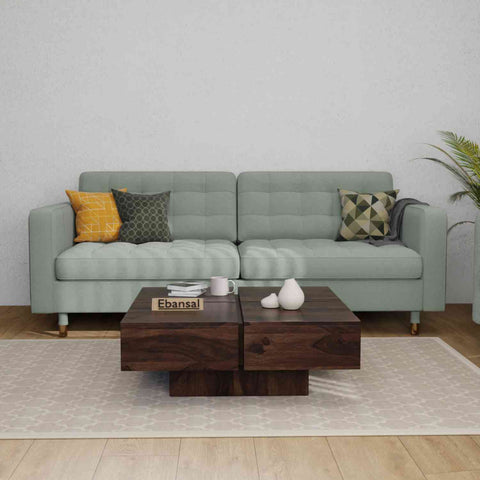 Rubikk Solid Sheesham Wood Coffee Table (Walnut Finish)