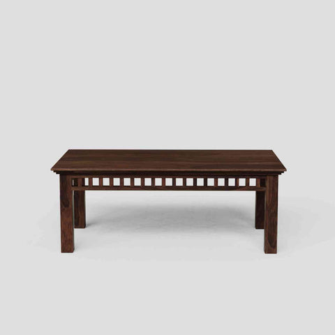 Amer Solid Sheesham Wood Coffee Table (Walnut Finish)