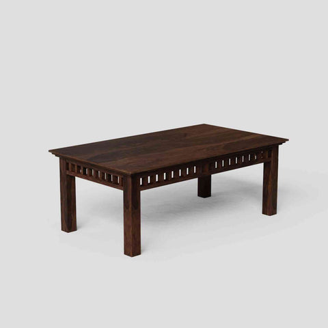 Amer Solid Sheesham Wood Coffee Table (Walnut Finish)