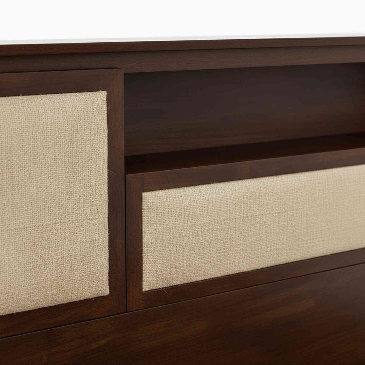 Feelinn Solid Sheesham Wood Bed With Box Storage (King Size, Walnut Finish)