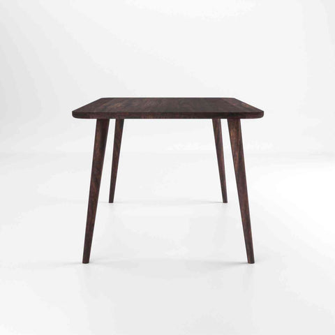 Canejoy Solid Sheesham Wood 6 Seater Dining Table With 6 Chairs (With Cushion, Walnut Finish)
