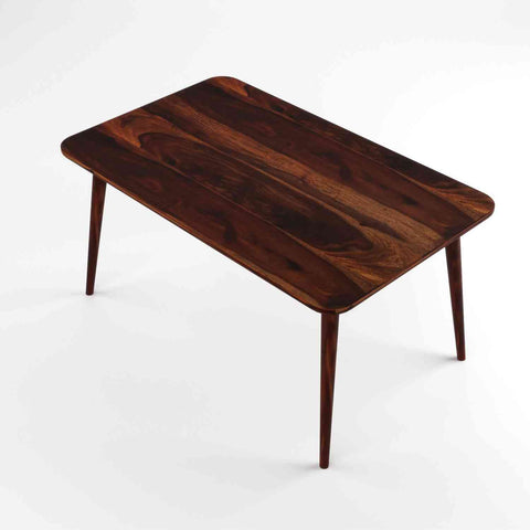 Canejoy Solid Sheesham Wood 6 Seater Dining Table With 6 Chairs (With Cushion, Natural Finish)