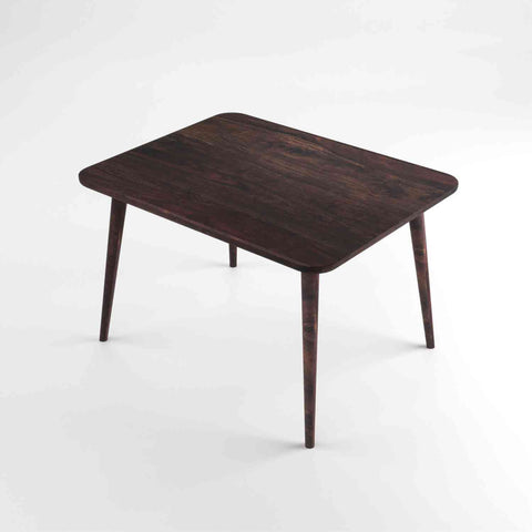 Canejoy Solid Sheesham Wood 4 Seater Dining Table With 4 Chairs (With Cushion, Walnut Finish)