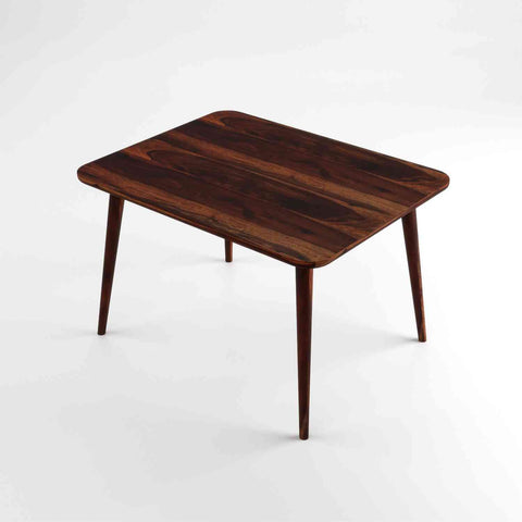 Canejoy Solid Sheesham Wood 4 Seater Dining Table With 4 Chairs (With Cushion, Natural Finish)