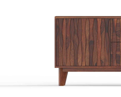 Maurice Solid Sheesham Wood Sideboard (Natural Finish)