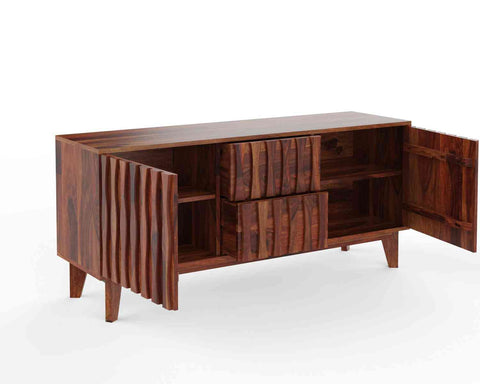 Maurice Solid Sheesham Wood Sideboard (Natural Finish)