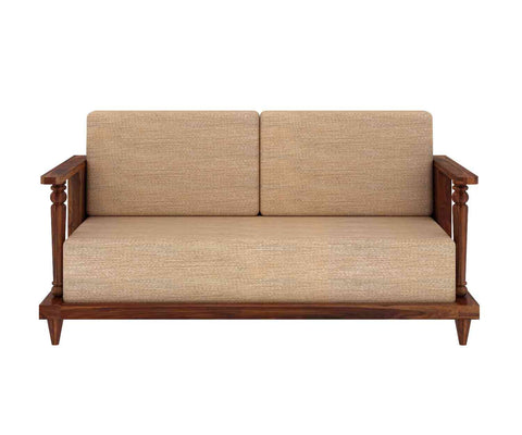 Ajmer Solid Sheesham Wood 5 Seater Sofa Set With Coffee Table (3+2, Natural Finish)