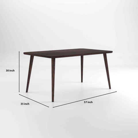 Canejoy Solid Sheesham Wood 6 Seater Dining Table With 6 Chairs (With Cushion, Walnut Finish)