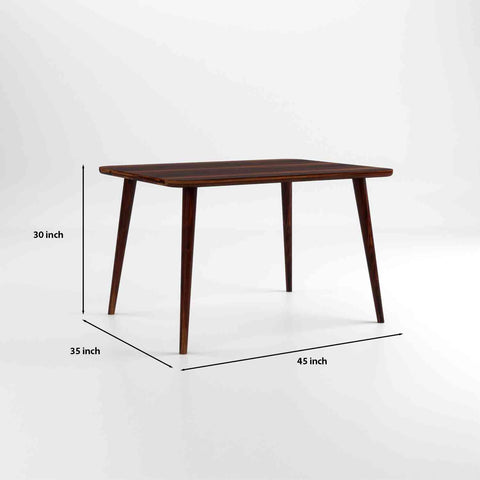 Canejoy Solid Sheesham Wood 4 Seater Dining Table With 4 Chairs (With Cushion, Natural Finish)