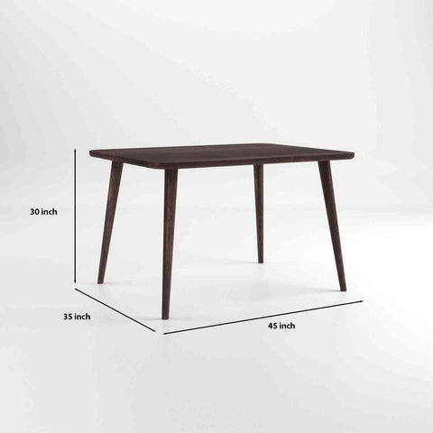 Canejoy Solid Sheesham Wood 4 Seater Dining Table With 4 Chairs (With Cushion, Walnut Finish)