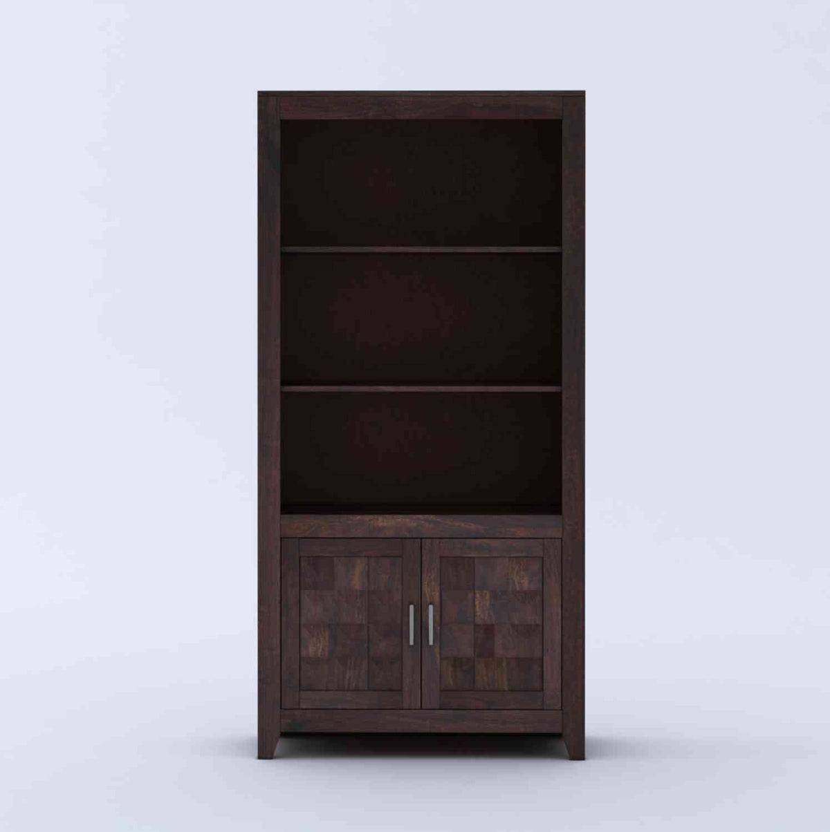 Sofia Solid Sheesham Wood Bookshelf (Walnut Finish)
