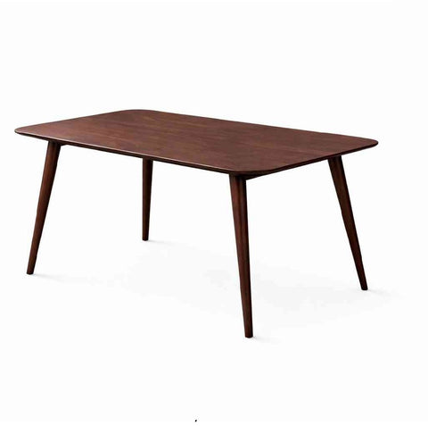 Canejoy Solid Sheesham Wood 4 Seater Dining Set (With Cushion, Walnut Finish)