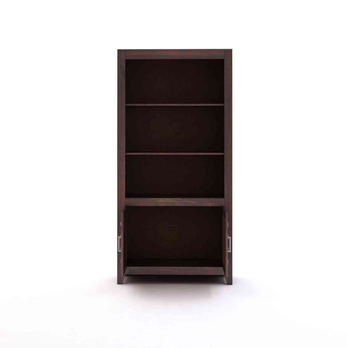 Sofia Solid Sheesham Wood Bookshelf (Walnut Finish)