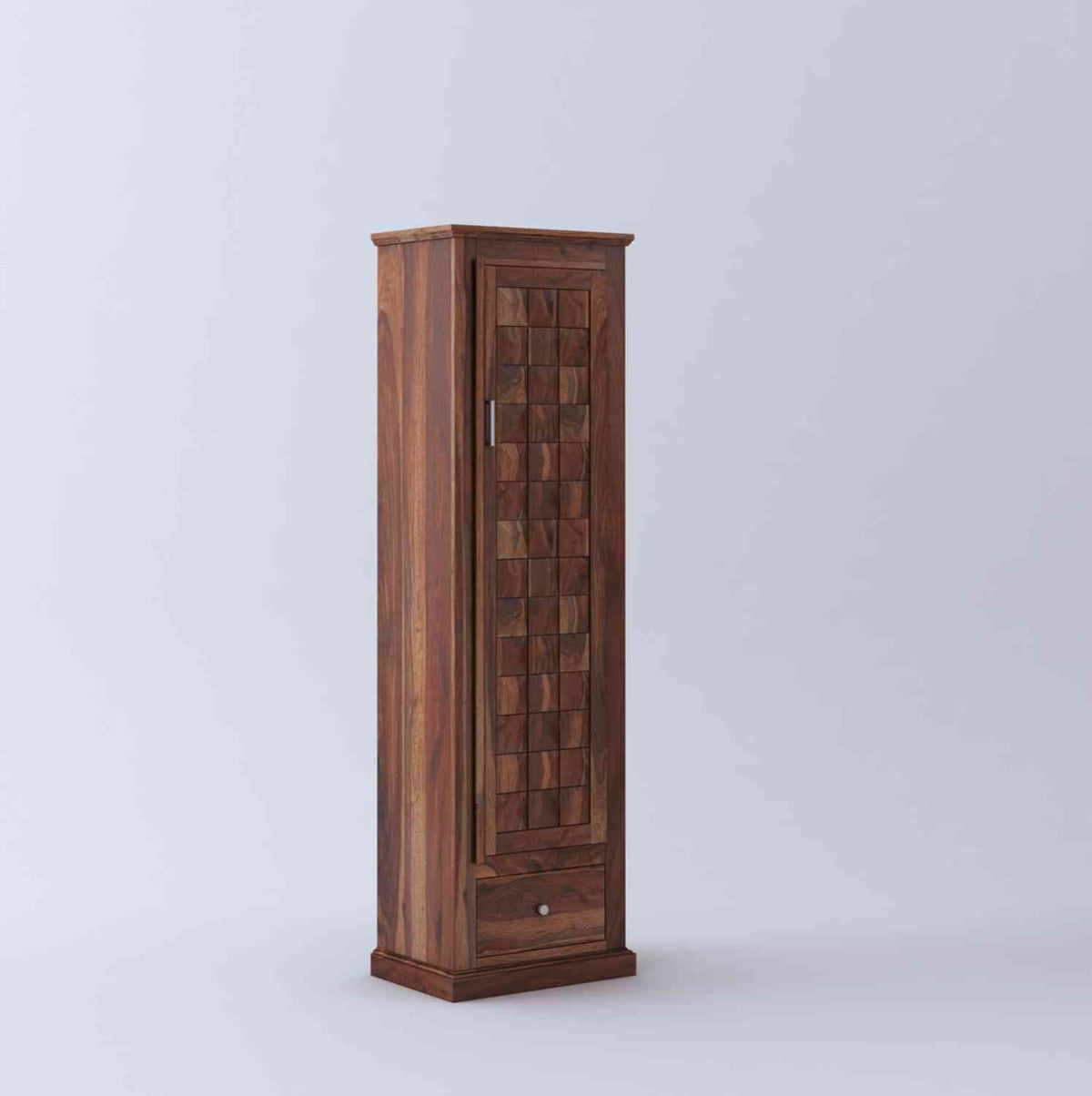 Sofia Solid Sheesham Wood Wardrobe Set (Natural Finish)