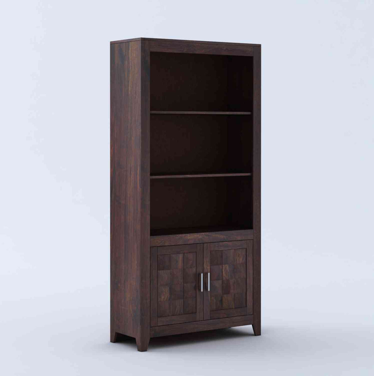 Sofia Solid Sheesham Wood Bookshelf (Walnut Finish)