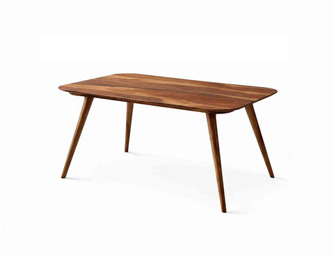 Canejoy Solid Sheesham Wood 4 Seater Dining Set (With Cushion, Natural Finish)