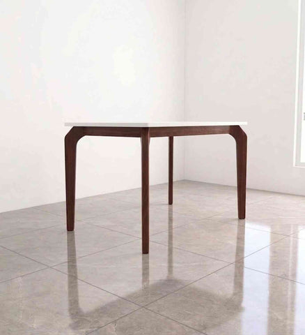 Revista Solid Sheesham Wood 4 Seater Dining Set (With Cushion, Natural Finish)