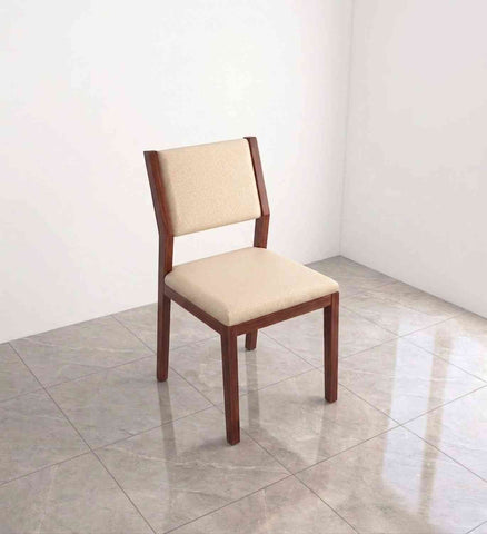 Revista Solid Sheesham Wood 4 Seater Dining Set (With Cushion, Natural Finish)