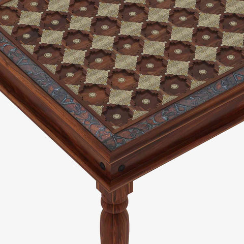 Maharana Solid Sheesham Wood 6 Seater Dining Set (Natural Finish)