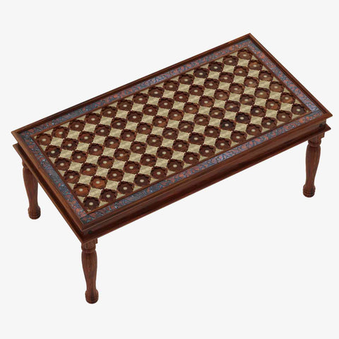 Maharana Solid Sheesham Wood 6 Seater Dining Set (Natural Finish)