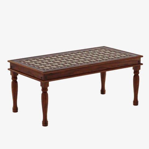 Maharana Solid Sheesham Wood 6 Seater Dining Set (Natural Finish)