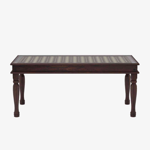 Maharana Solid Sheesham Wood 6 Seater Dining Set (Walnut Finish)