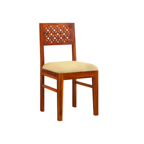 Monstro Solid Sheesham Wood 6 Seater Dining Set With Bench (With Cushion, Natural Finish)