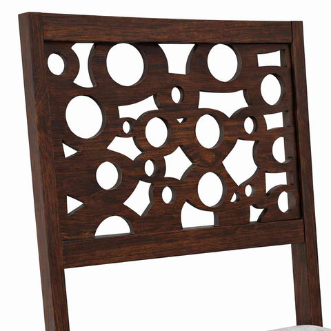 Rubikk Solid Sheesham Wood 6 Seater Dining Set (With Cushion, Walnut Finish)