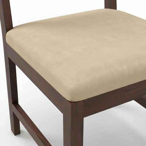 Rubikk Solid Sheesham Wood 6 Seater Dining Set (With Cushion, Walnut Finish)