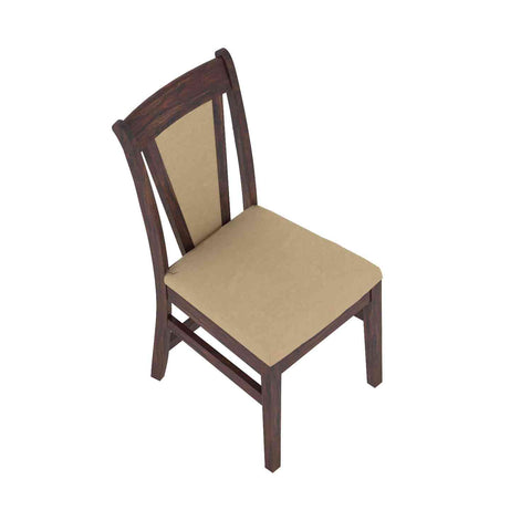 Maharana Solid Sheesham Wood 6 Seater Dining Set (Design 3, Walnut Finish)