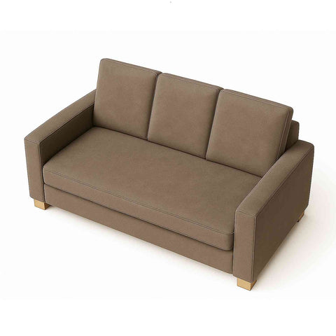 Cozychic 3 Seater Sofa (Brown Fabric)