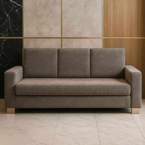 Cozychic 3 Seater Sofa (Brown Fabric)