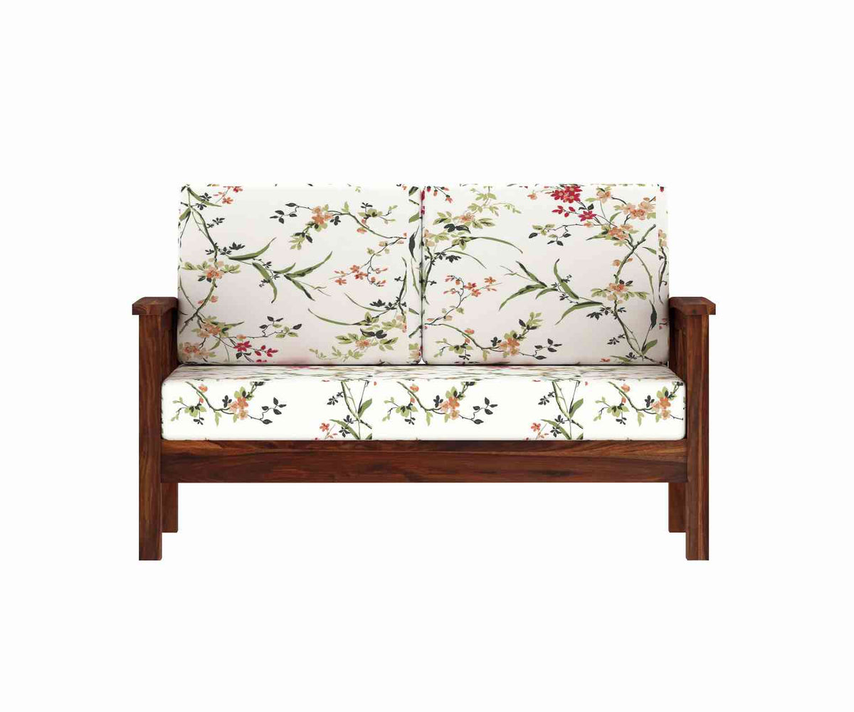 Prio Solid Sheesham Wood 5 Seater Sofa Set (3+2, Natural Finish)
