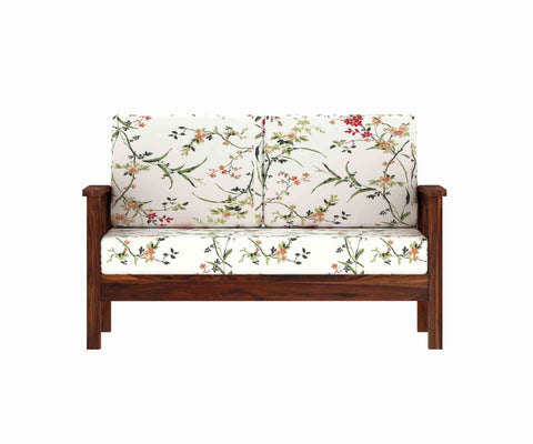 Prio Solid Sheesham Wood 2 Seater Sofa (Natural Finish)