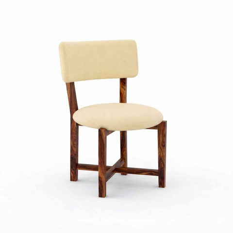 Prio Solid Sheesham Wood 6 Seater Dining Set (With Cushion, Natural Finish)