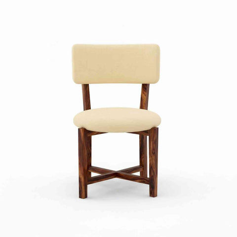 Prio Solid Sheesham Wood 4 Seater Dining Set (With Cushion, Natural Finish)