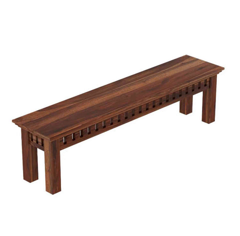 Amer Solid Sheesham Wood 3 Seater Bench (Natural Finish)
