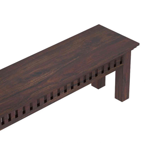 Amer Solid Sheesham Wood 3 Seater Bench (Walnut Finish)