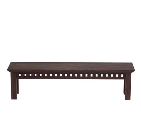 Amer Solid Sheesham Wood 3 Seater Bench (Walnut Finish)