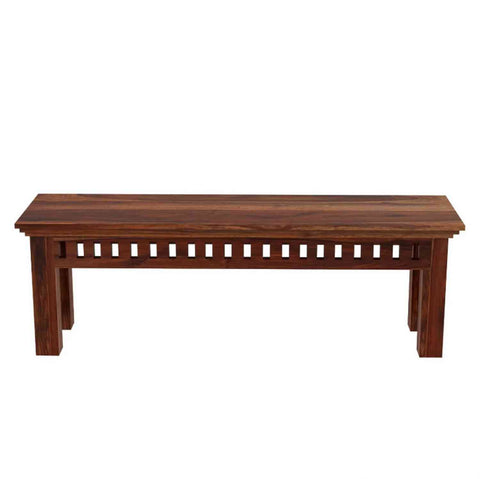 Amer Solid Sheesham Wood 2 Seater Bench (Natural Finish)