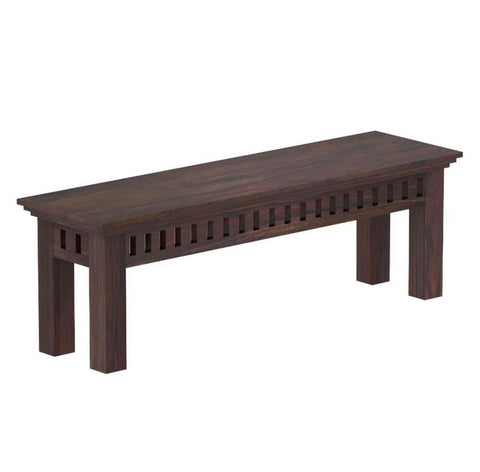 Amer Solid Sheesham Wood 2 Seater Bench (Walnut Finish)