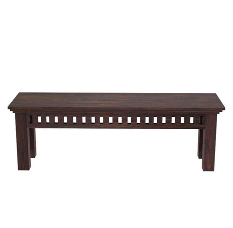 Amer Solid Sheesham Wood 2 Seater Bench (Walnut Finish)