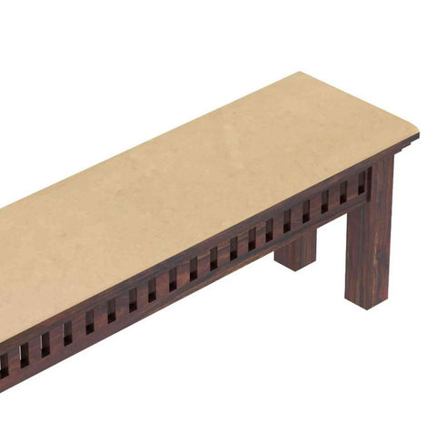 Amer Solid Sheesham Wood 2 Seater Bench (Walnut Finish, With Cushion)