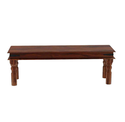 Ajmer Solid Sheesham Wood 2 Seater Bench (Natural Finish)