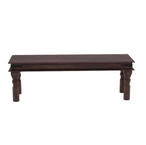 Ajmer Solid Sheesham Wood 2 Seater Bench (Walnut Finish)