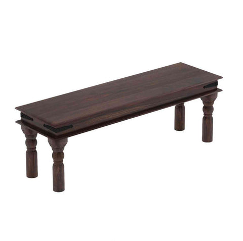 Ajmer Solid Sheesham Wood 2 Seater Bench (Walnut Finish)