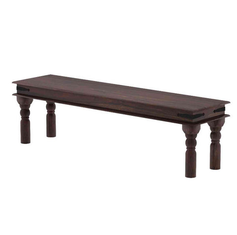 Ajmer Solid Sheesham Wood 3 Seater Bench (Walnut Finish)