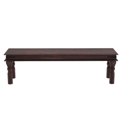 Ajmer Solid Sheesham Wood 3 Seater Bench (Walnut Finish)