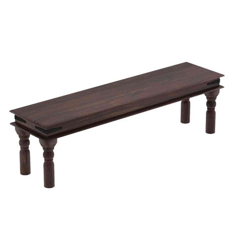 Ajmer Solid Sheesham Wood 3 Seater Bench (Walnut Finish)